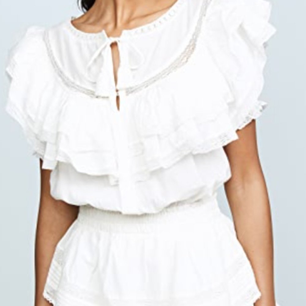 LoveShackFancy Liv Dress in Antique White